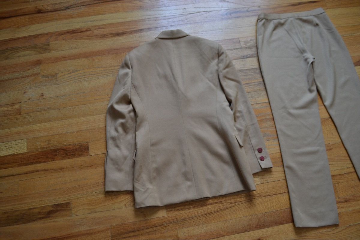 Versace FW1999 Contrast Red Rayon Lined Wool Pant Suit Size M / US 6-8 / IT 42-44 - 10 Thumbnail