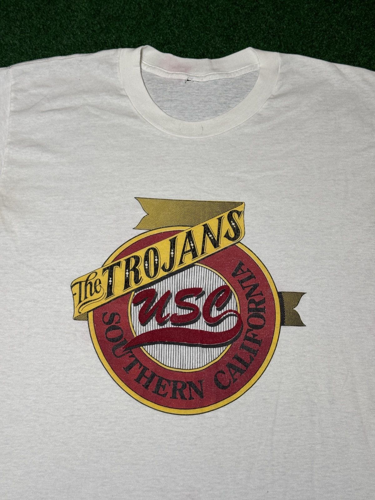 Nike Vintage USC Trojans RARE Nike 70s Collegiate THIN T Shirt Size US M / EU 48-50 / 2 - 2 Thumbnail