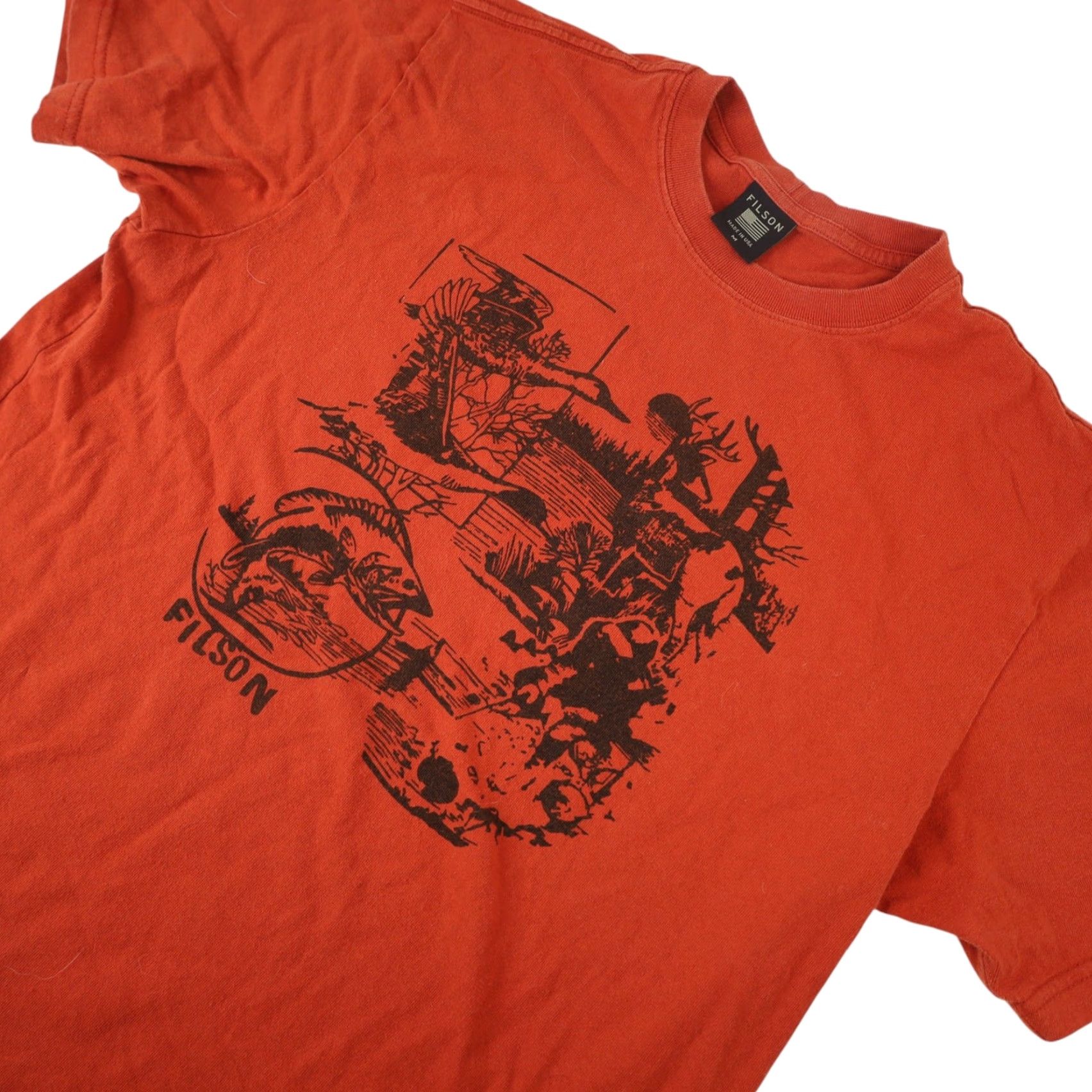 Filson VINTAGE Filson Outdoors Woodsman Graphic Shirt Mens Red Medium 9/10 Size US M / EU 48-50 / 2 - 2 Thumbnail
