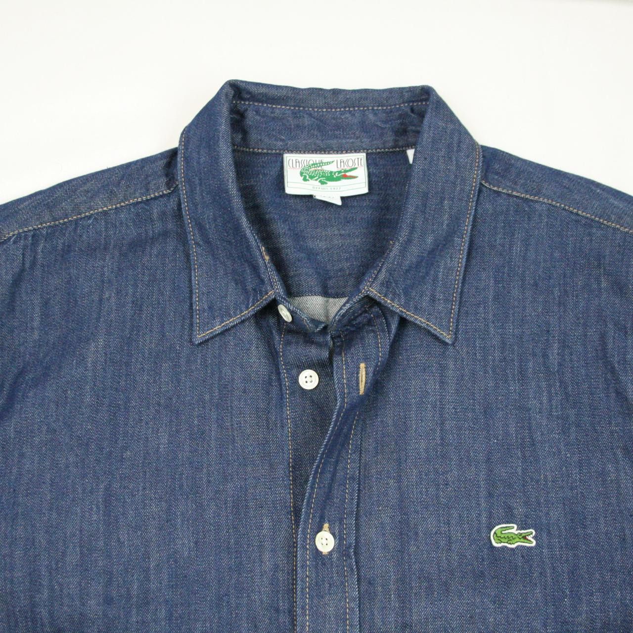 Lacoste Men's Lacoste Regular Fit Denim Cotton Shirt Sz L Size US L / EU 52-54 / 3 - 2 Thumbnail