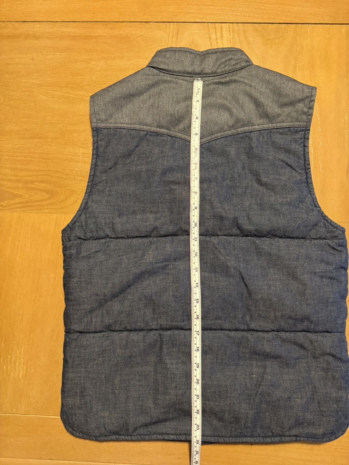 Momotaro Jeans Momotaro Chambray Padding Vest - SV011-4 Size US XS / EU 42 / 0 - 12 Thumbnail