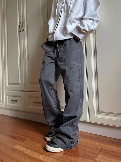 VIBE Vintage Street Y2K Belt Pocket Loose Casual Jeans Size US 32 / EU 48 - 8 Thumbnail