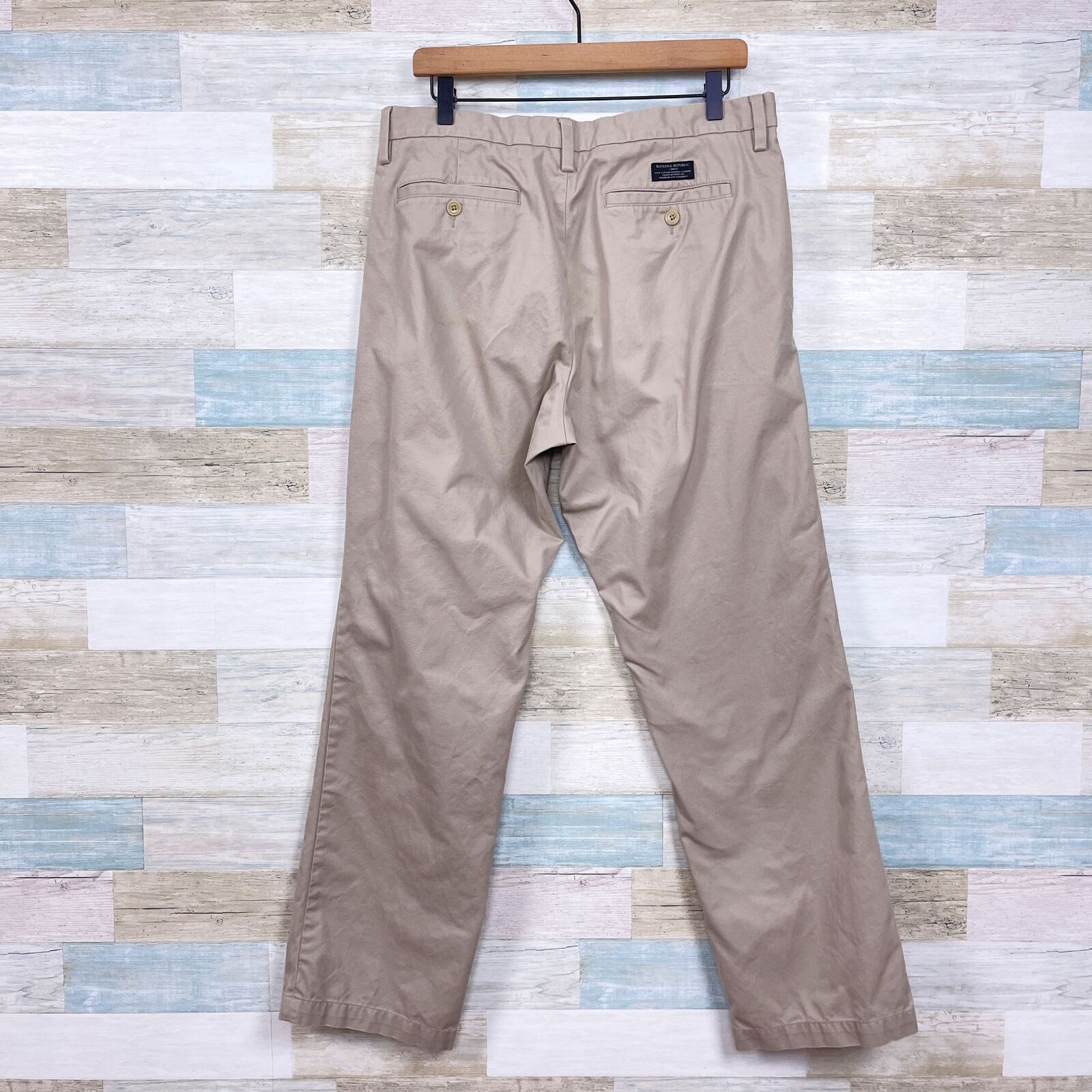 Banana Republic Banana Republic Gavin Chino Pants Beige Khaki Mens 34x31 Size US 34 / EU 50 - 4 Thumbnail