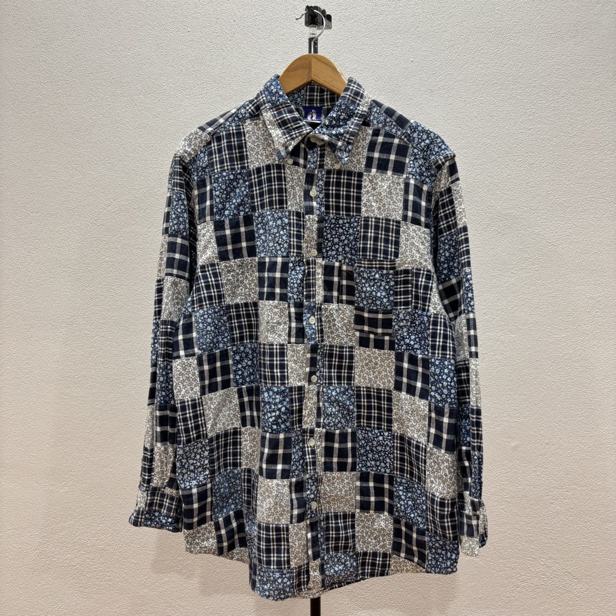 Japanese Brand Vtg Hang ten Patchwork Boro Shirt Size US L / EU 52-54 / 3 - 1 Thumbnail