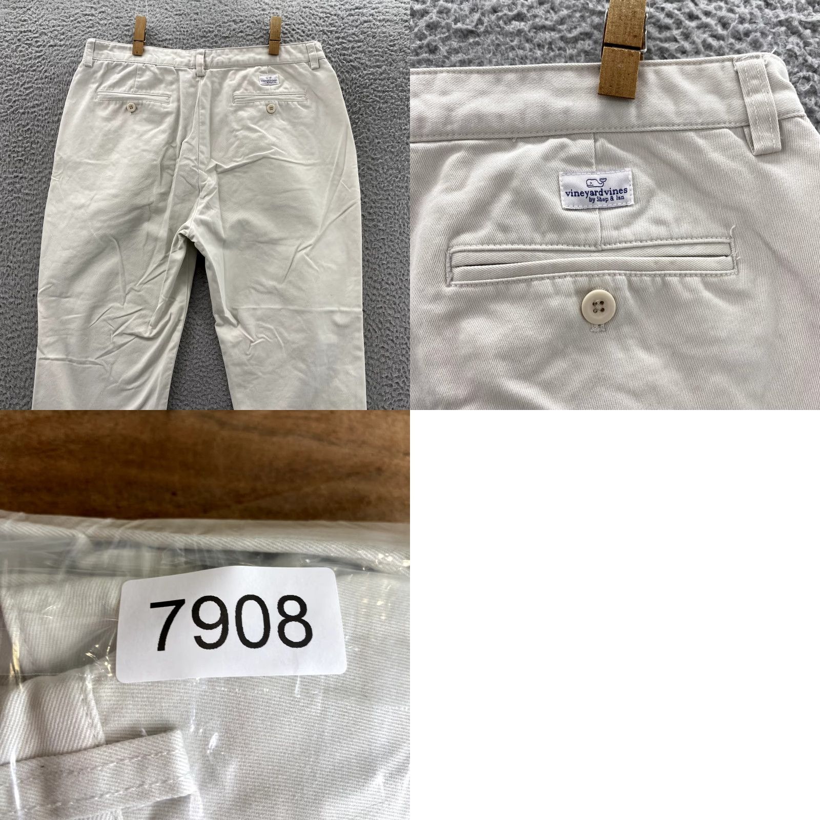 Vineyard Vines Vineyard Vines Club Pant Mens 34x27 Ivory Chino Flat Front Khaki Classic Preppy Size US 34 / EU 50 - 9 Thumbnail