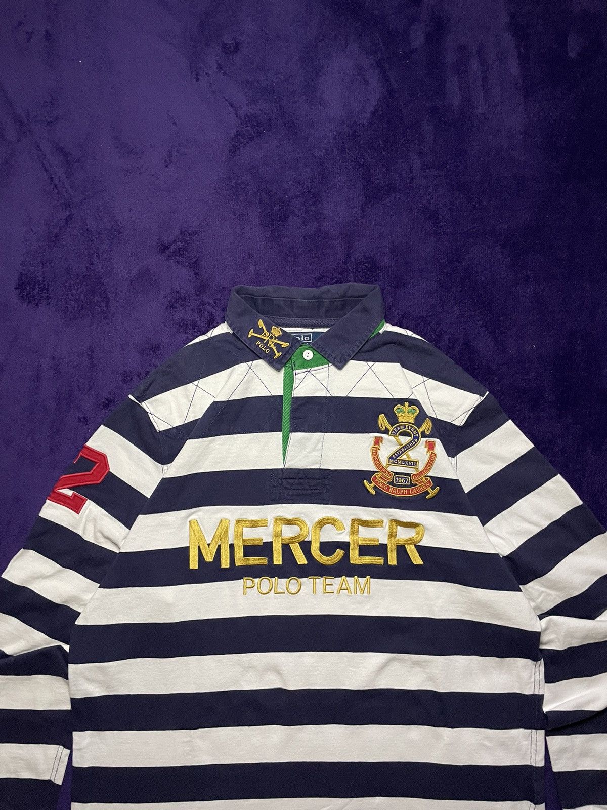Polo Ralph Lauren × Ralph Lauren Vintage Ralph Lauren longsleeve Mercer Polo Team Size US L / EU 52-54 / 3 - 3 Thumbnail