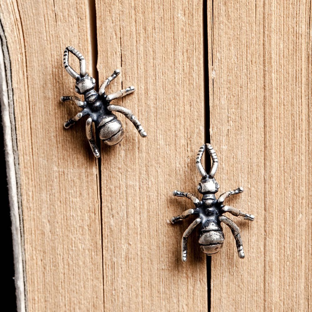 Diamond Earrings x Jewelry Ant Earrings One Pairs Chrome Jewelry in Silver, Men's