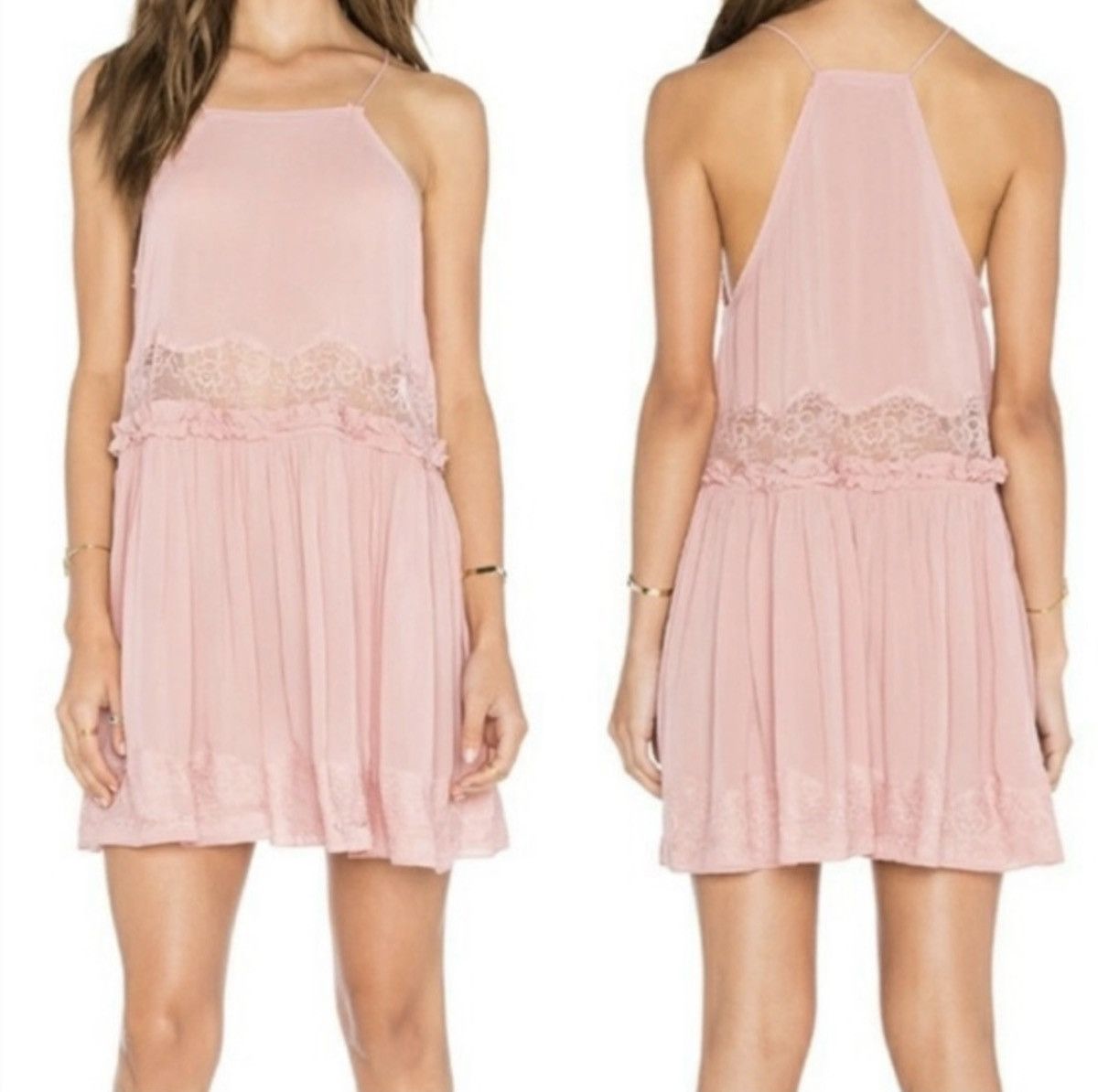 Free People Intimately Free People Two For Tea Blush Pink Slip Dress Size S / US 4 / IT 40 - 6 Thumbnail