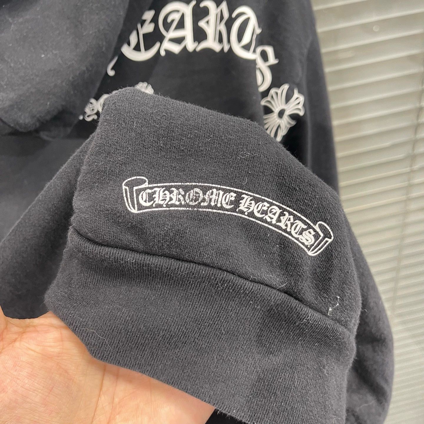 Chrome Hearts Chrome Hearts Black Slogan Print Hoodie M 95New Size US M / EU 48-50 / 2 - 7 Thumbnail