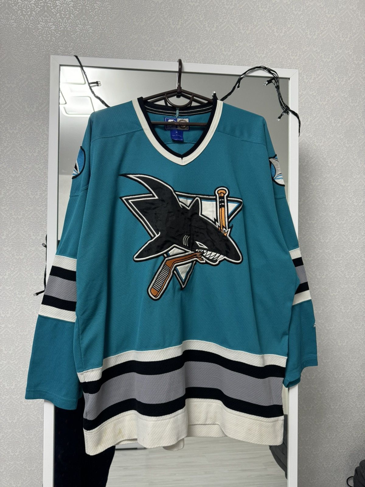 Starter × Vintage Vintage 90s Starter San Jose Sharks Hockey Jersey Size US XL / EU 56 / 4 - 2 Thumbnail