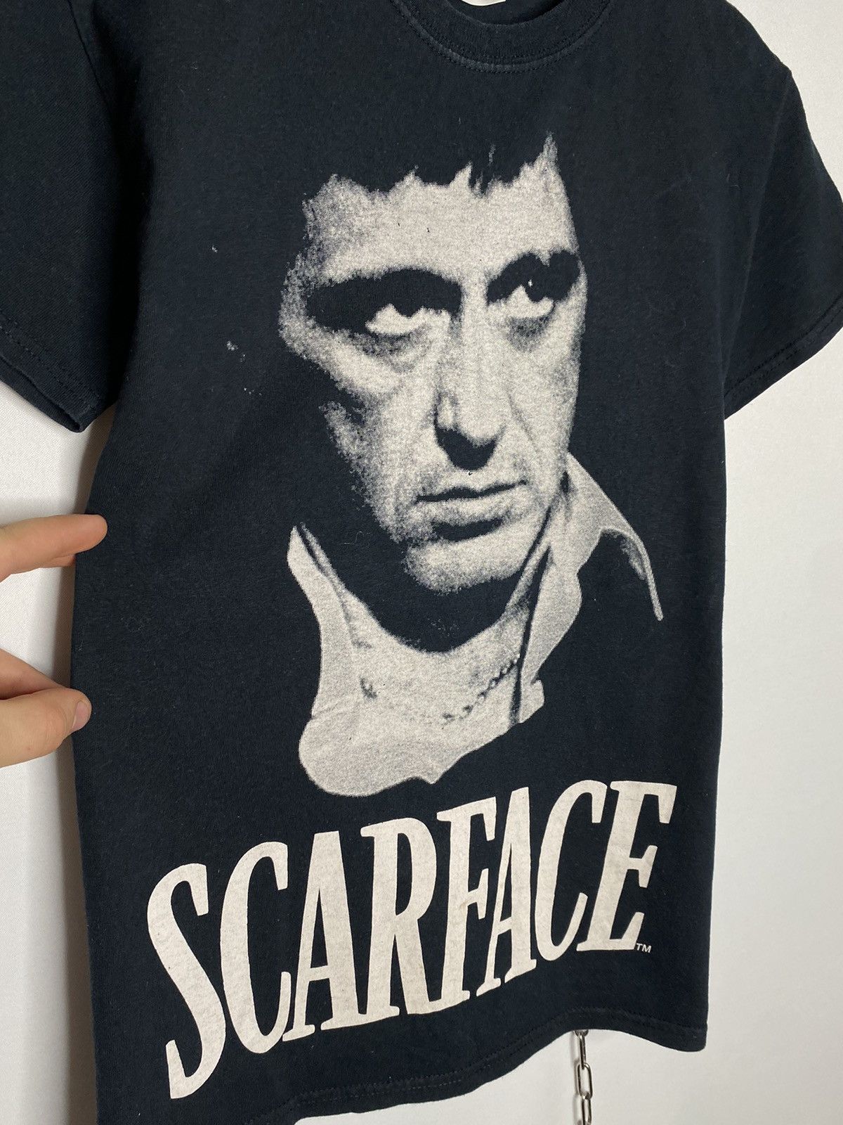 Band Tees 🔥Vintage Scarface Tony Montana T-Shirt Overprinted Big Logo🔥 Size US S / EU 44-46 / 1 - 3 Thumbnail