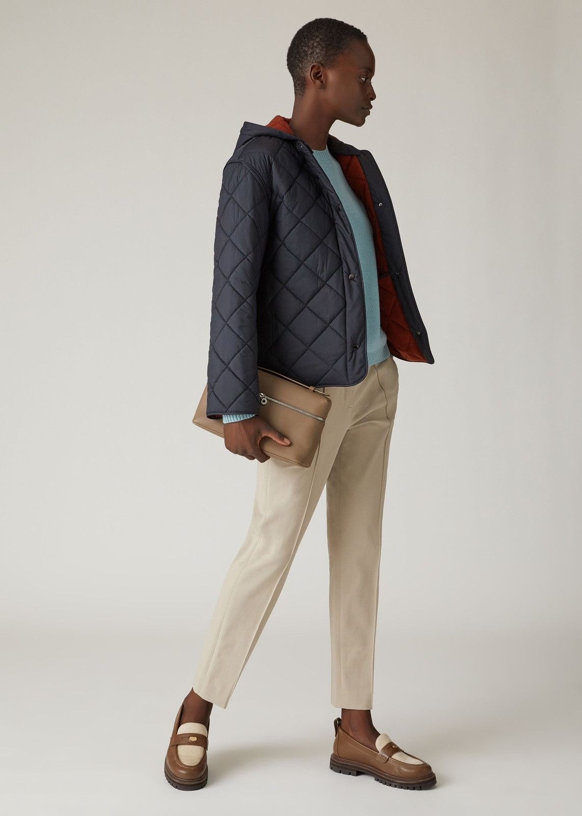 Loro Piana o1srvl11e0824 Superlight Nylon Quilted Jacket in Navy Blue Size XL / US 12-14 / IT 48-50 - 4 Thumbnail