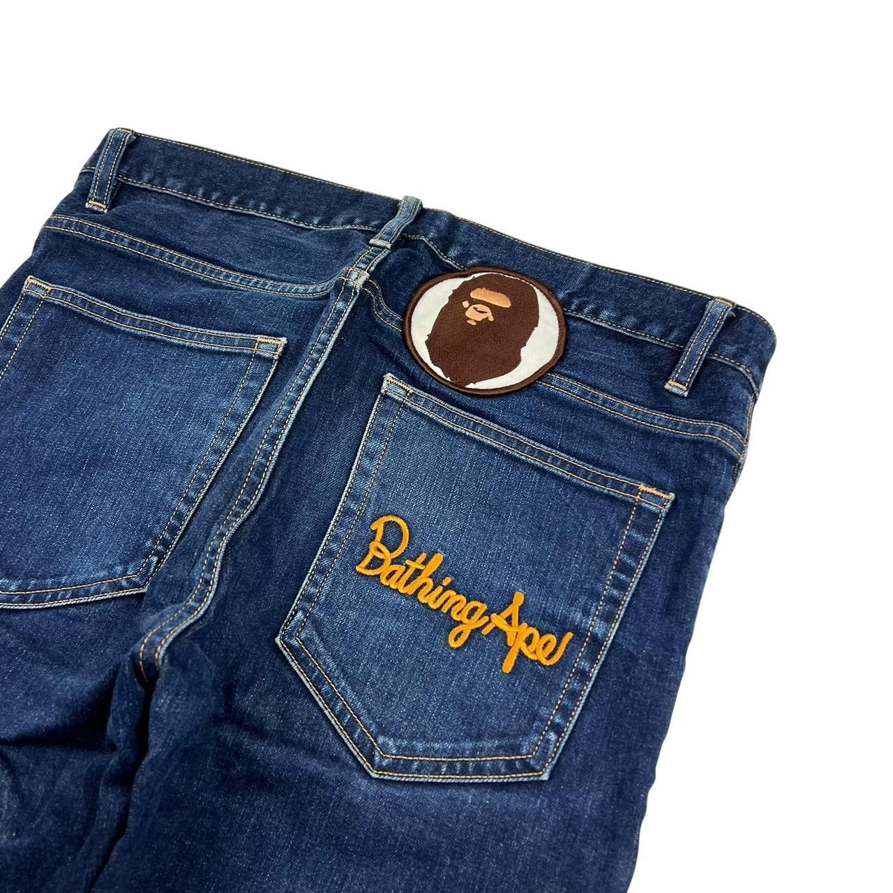 Bape Vintage Bape Embroidered Jeans - Waist: 33” Size US 33 - 3 Thumbnail