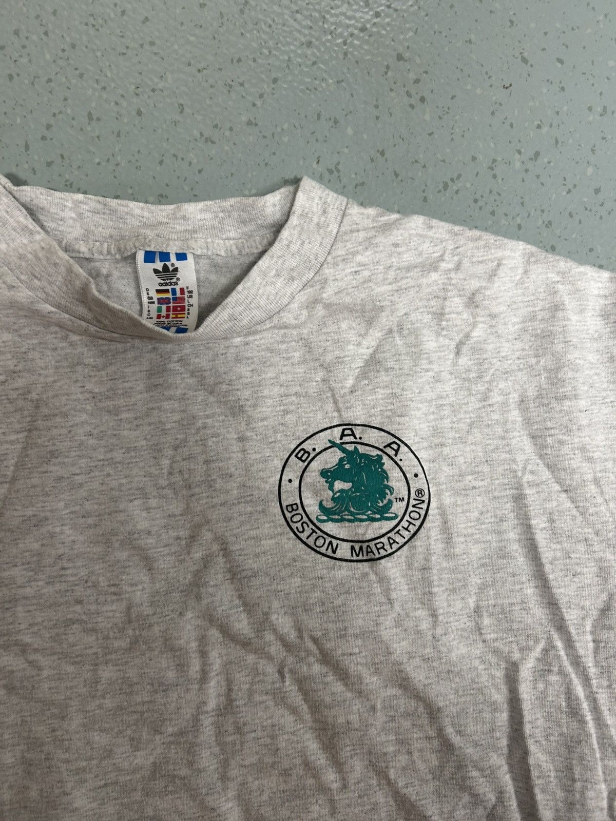 Adidas × Vintage Vintage Boston Marathon Adidas Tee Shirt Size US L / EU 52-54 / 3 - 3 Thumbnail