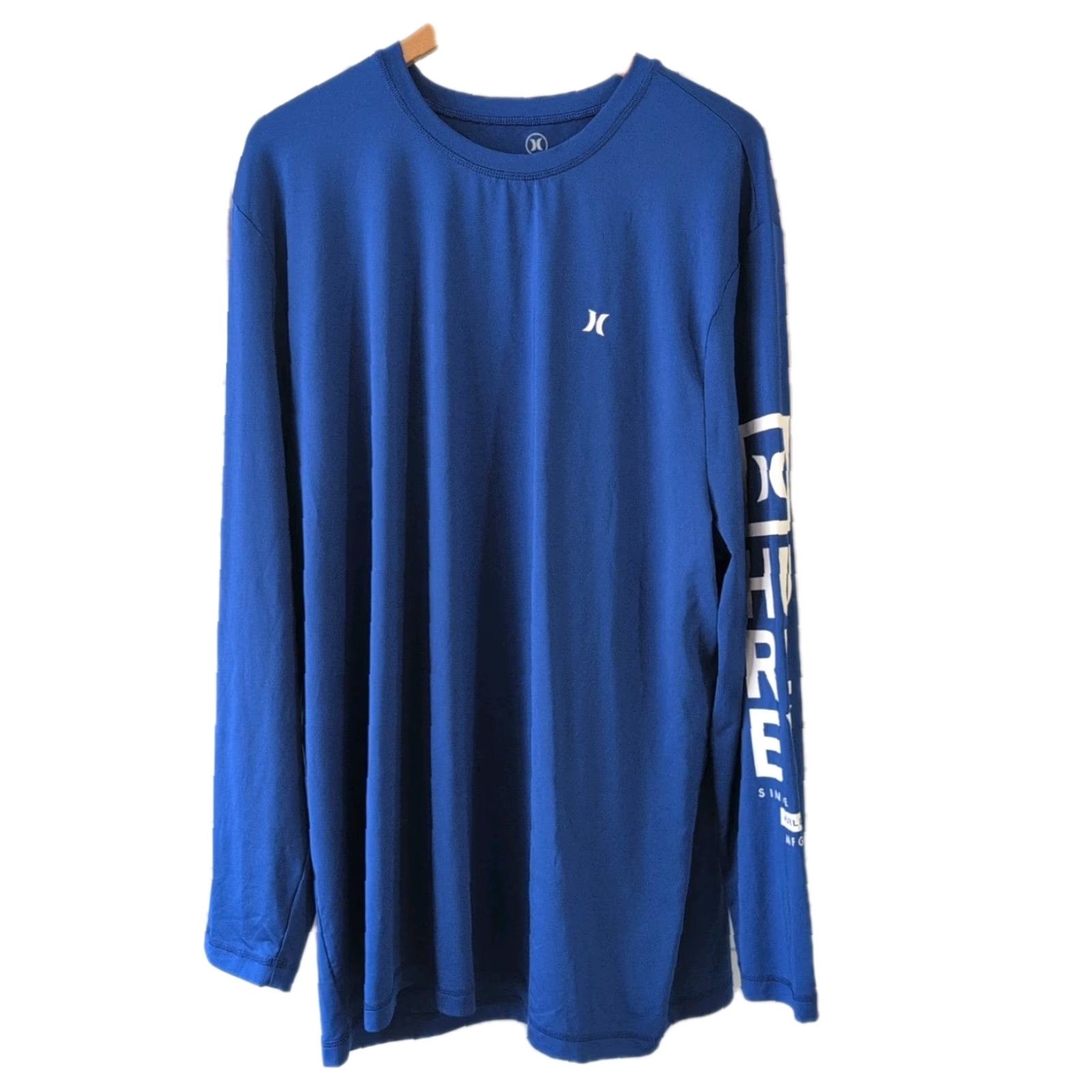 Hurley Hurley Mens Athletic Shirt XXL Blue Pullover Long Sleeve Performance Logo Shirt Size US XXL / EU 58 / 5 - 2 Thumbnail