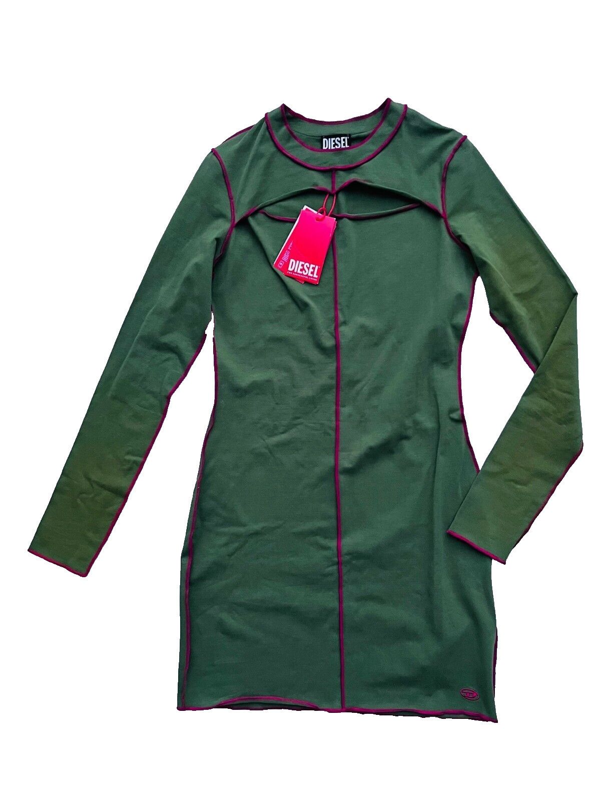 Diesel Diesel D-Tinest Dress Green ( S ) Size S / US 4 / IT 40 - 4 Thumbnail