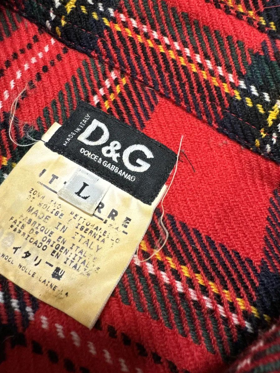Dolce & Gabbana AW2002 Dolce & Gabbana Checkered Wool Red Shirt Size US M / EU 48-50 / 2 - 10 Thumbnail
