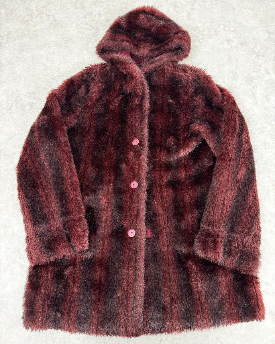 Balmain 2000s Balmain Red Reversible Faux Fur Coat Size US M / EU 48-50 / 2 - 4 Thumbnail