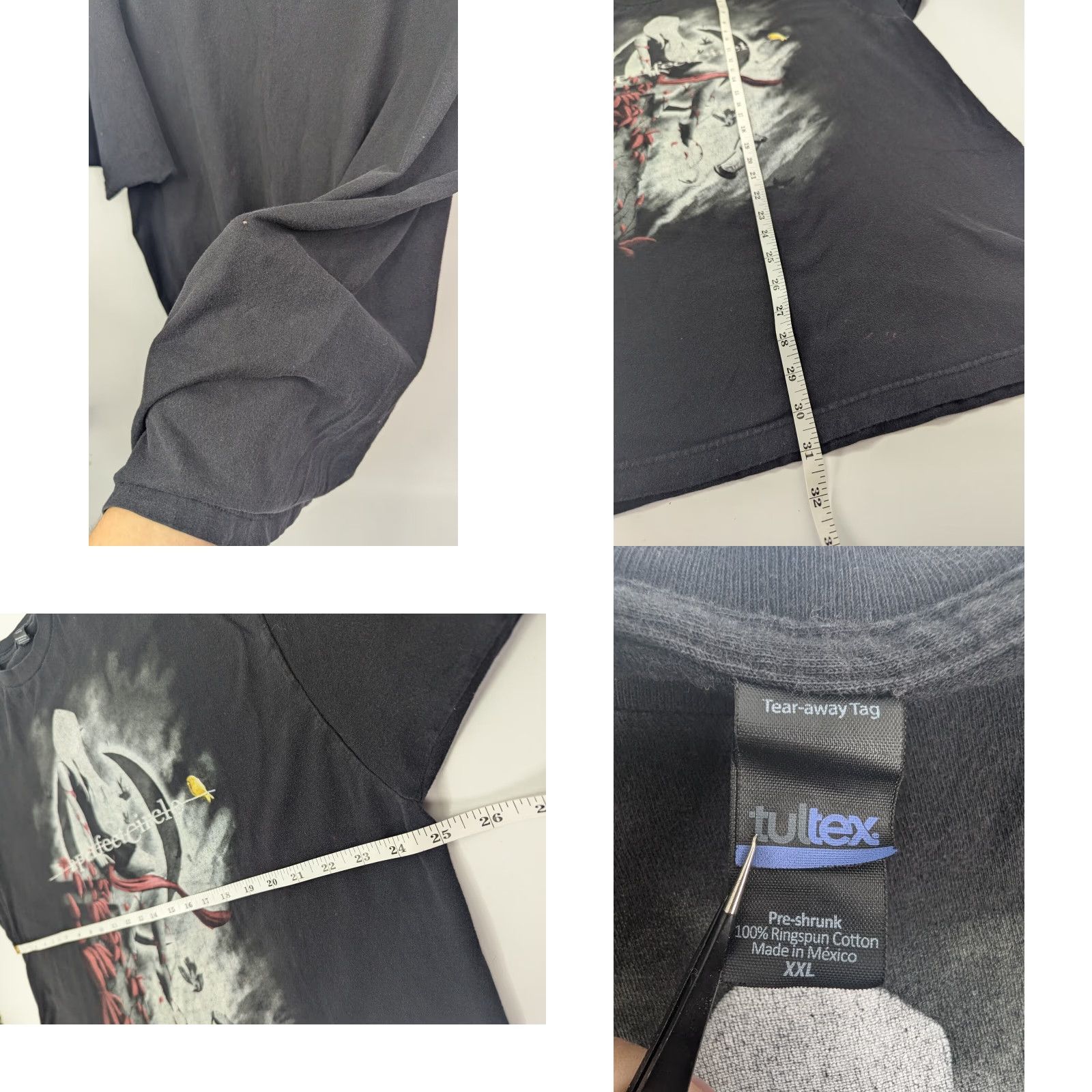 Tultex A Perfect Circle T-Shirt Rock 2XL Tultex Black Cotton Crew Neck Short Sleeve Mens 2XL Graphic Print Vintage No Size US XXL / EU 58 / 5 - 8 Thumbnail