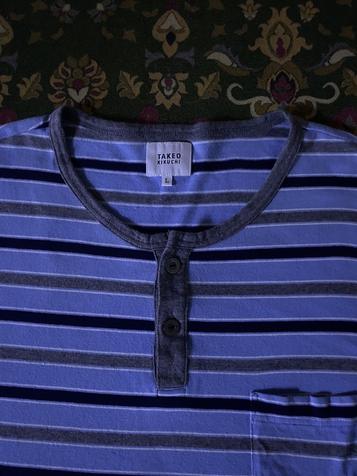 Japanese Brand × Takeo Kikuchi Japanese Brand Takeo Kikuchi Striped Single Pocket Size US L / EU 52-54 / 3 - 3 Thumbnail