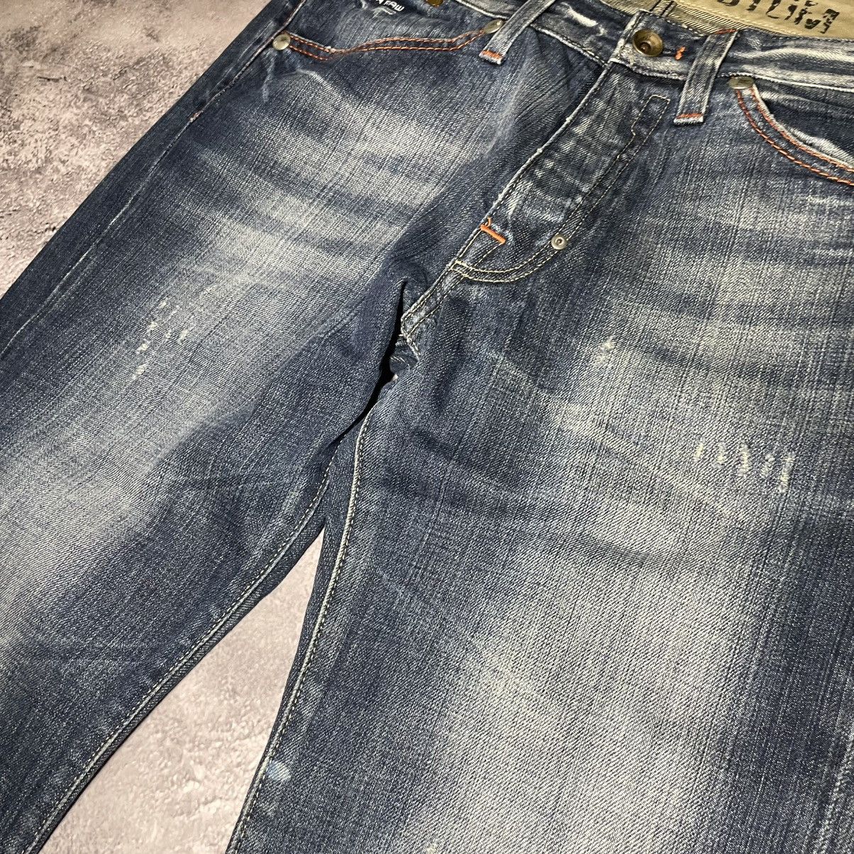 G-Star × If Six Was Nine × Japanese Brand Crazy Vintage G-star Faded Distressed Rare Jeans Size US 33 - 5 Thumbnail