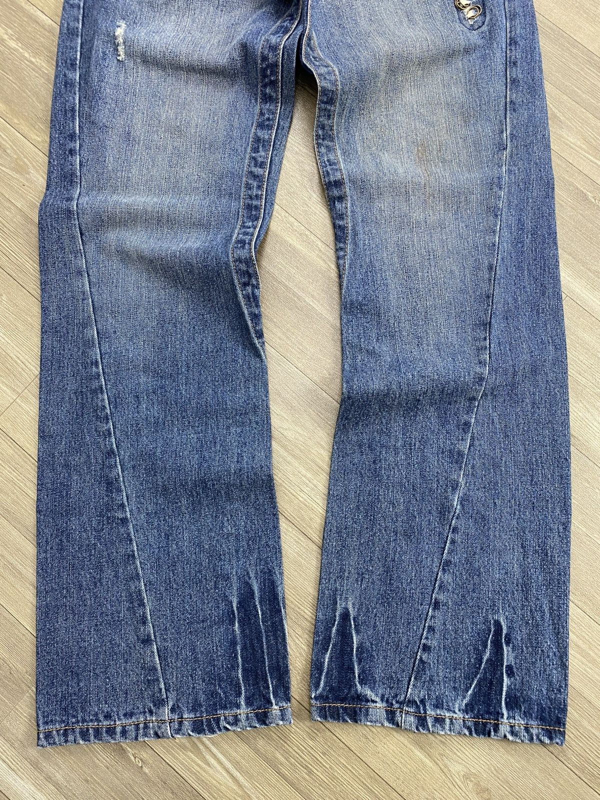 If Six Was Nine 2000s Jungle Storm Distressed Punk Lgb Mudmax Flared Jeans Size US 30 / EU 46 - 9 Thumbnail