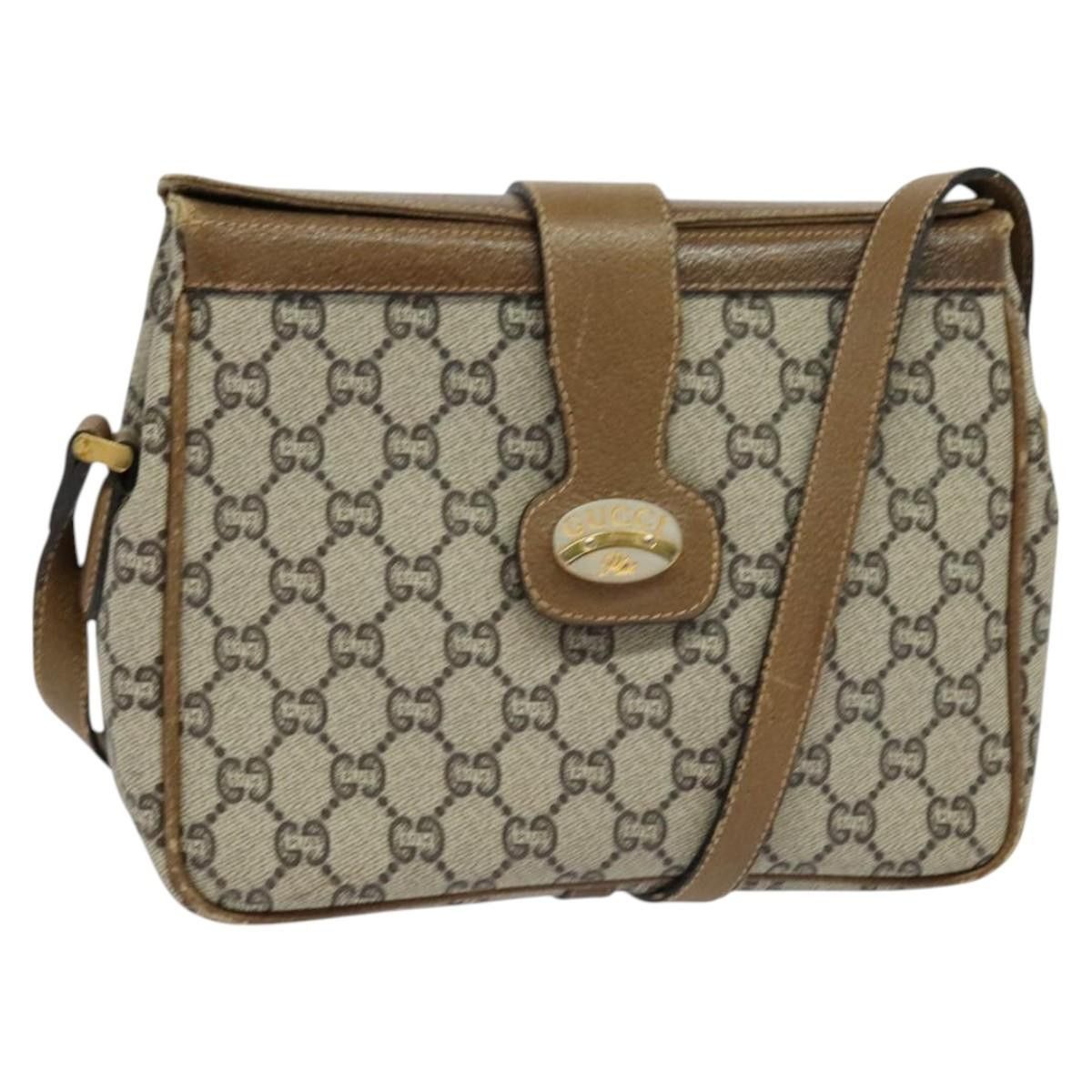 Gucci GUCCI GG Plus Supreme Shoulder Bag Pvc Leather Beige Gold Size ONE SIZE - 1 Thumbnail