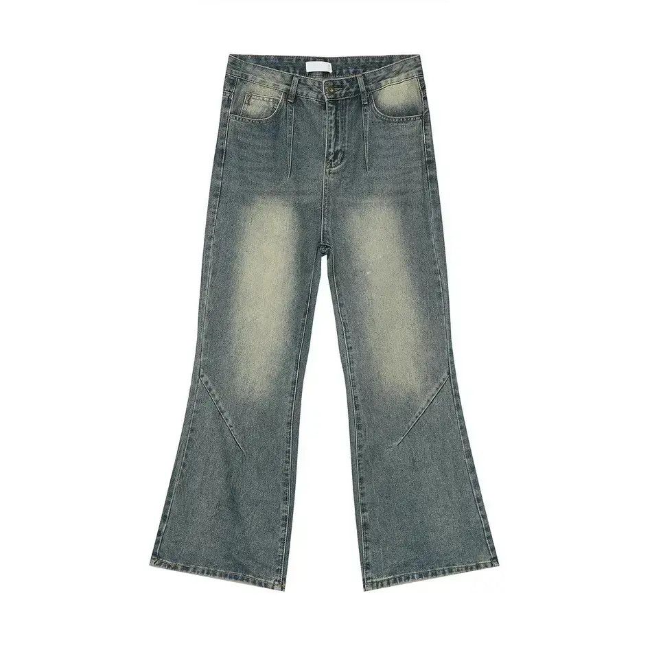 Japanese Brand Retro loose straight leg micro flared jeans Size US 32 / EU 48 - 5 Thumbnail