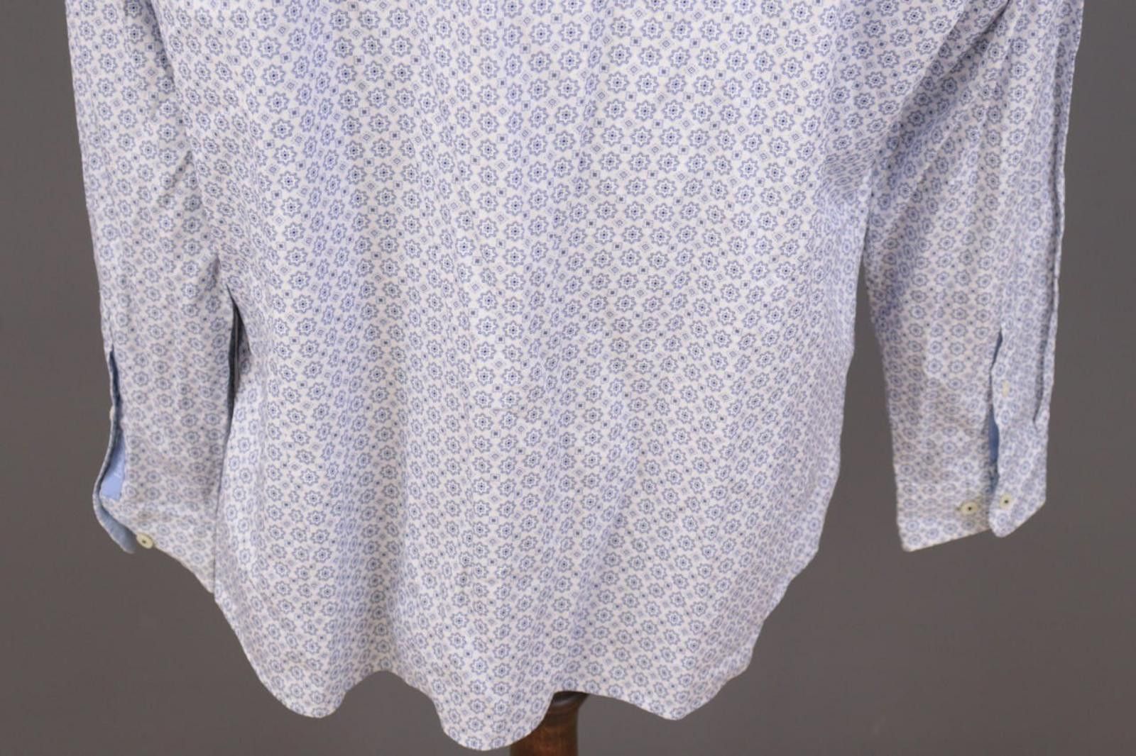 Designer Hackett London Slim Fit White Printed Shirt Size 2XL Size US XXL / EU 58 / 5 - 10 Thumbnail