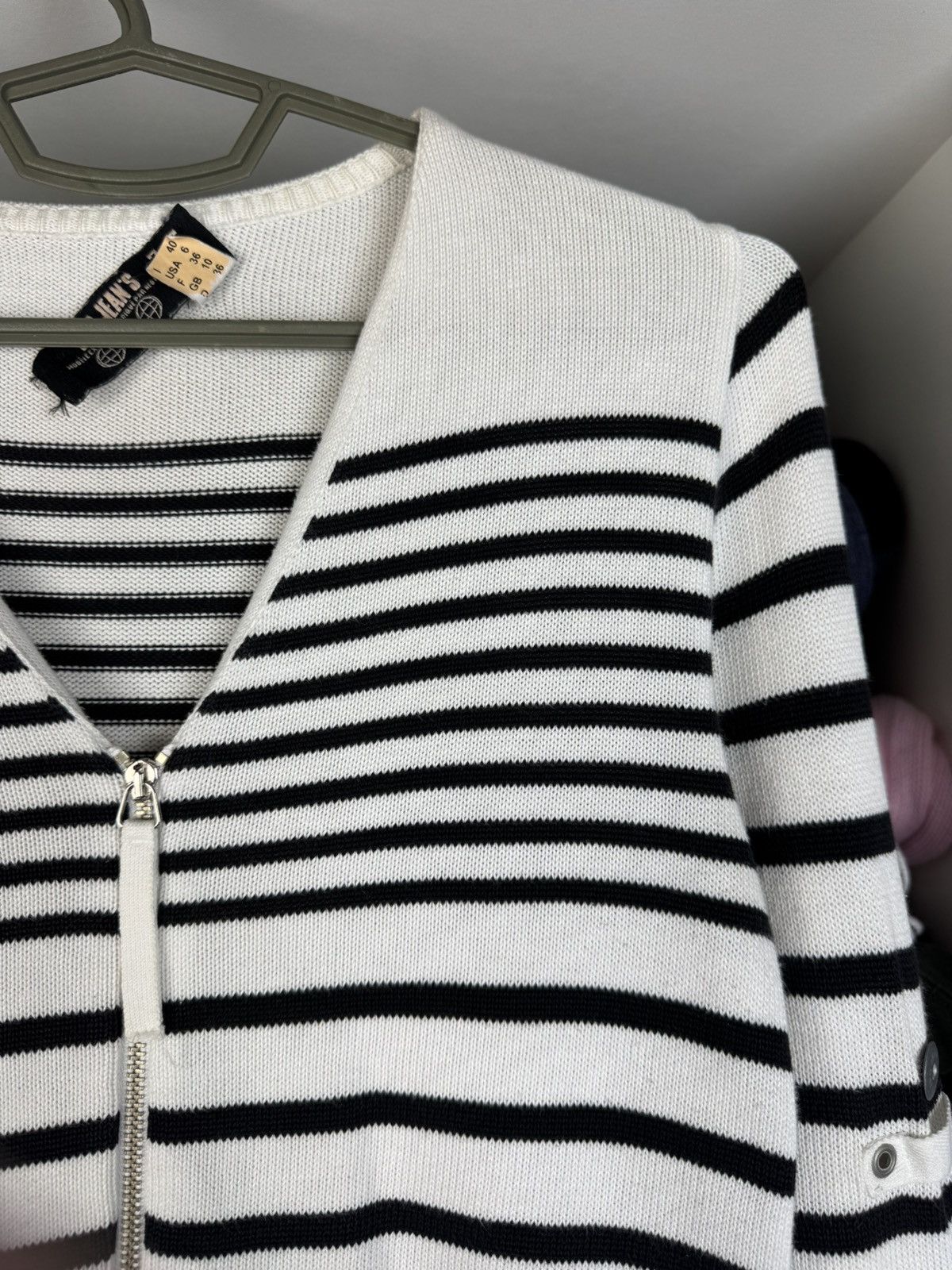 Jean Paul Gaultier Jean Paul Gaultier JPG Jeans Striped Zip-Up Cardigan Sweater Size S / US 4 / IT 40 - 6 Thumbnail