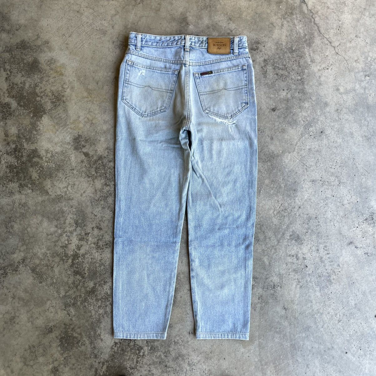 Vintage 🔥Vintage Bobson Stoned Washed Classic Distress Denim Jeans Size US 30 / EU 46 - 4 Thumbnail