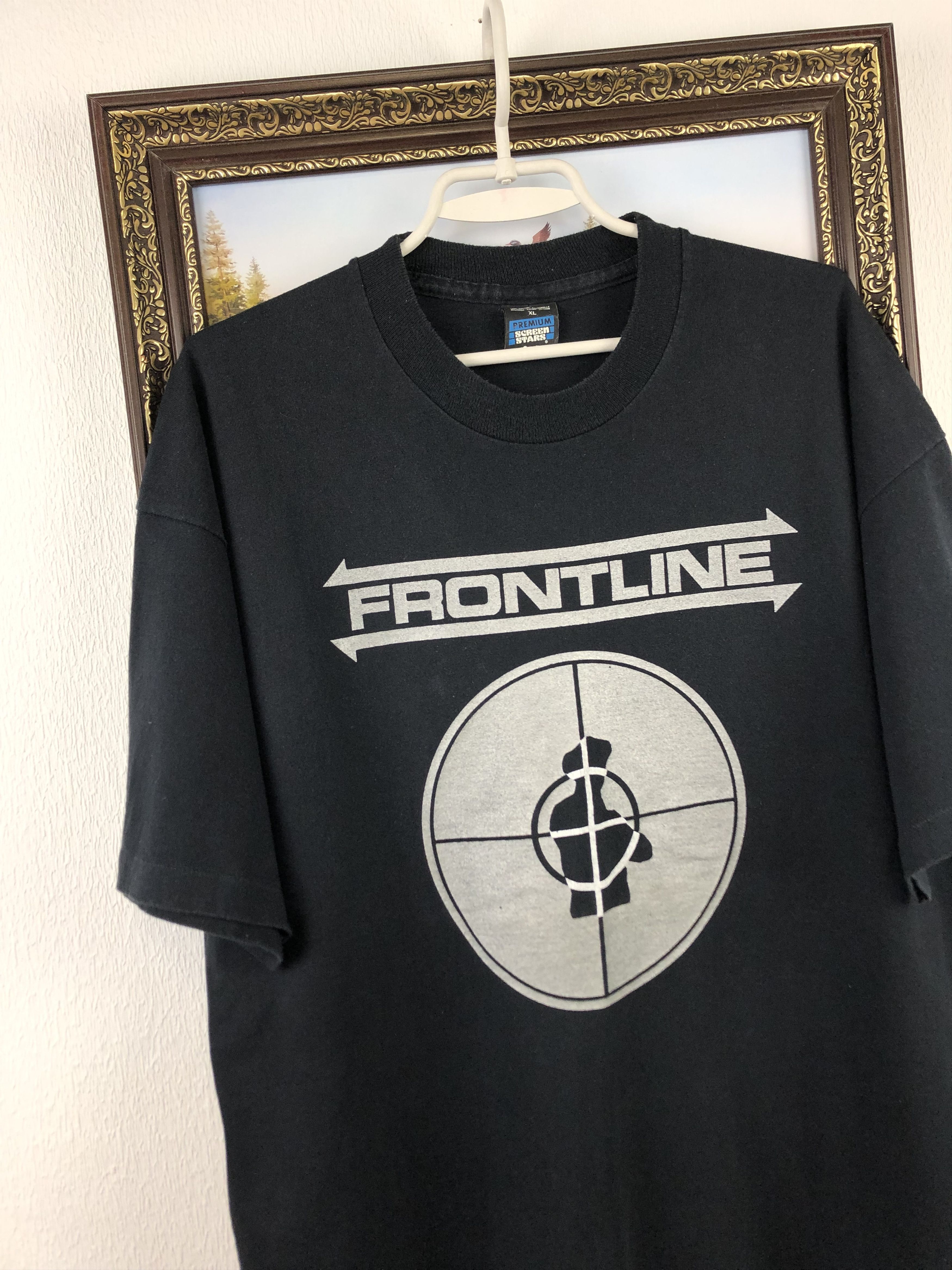 Band Tees Vintage 90's Public Enemy Shirt Frontline Hip Hop Tee Fight Size US XL / EU 56 / 4 - 3 Thumbnail