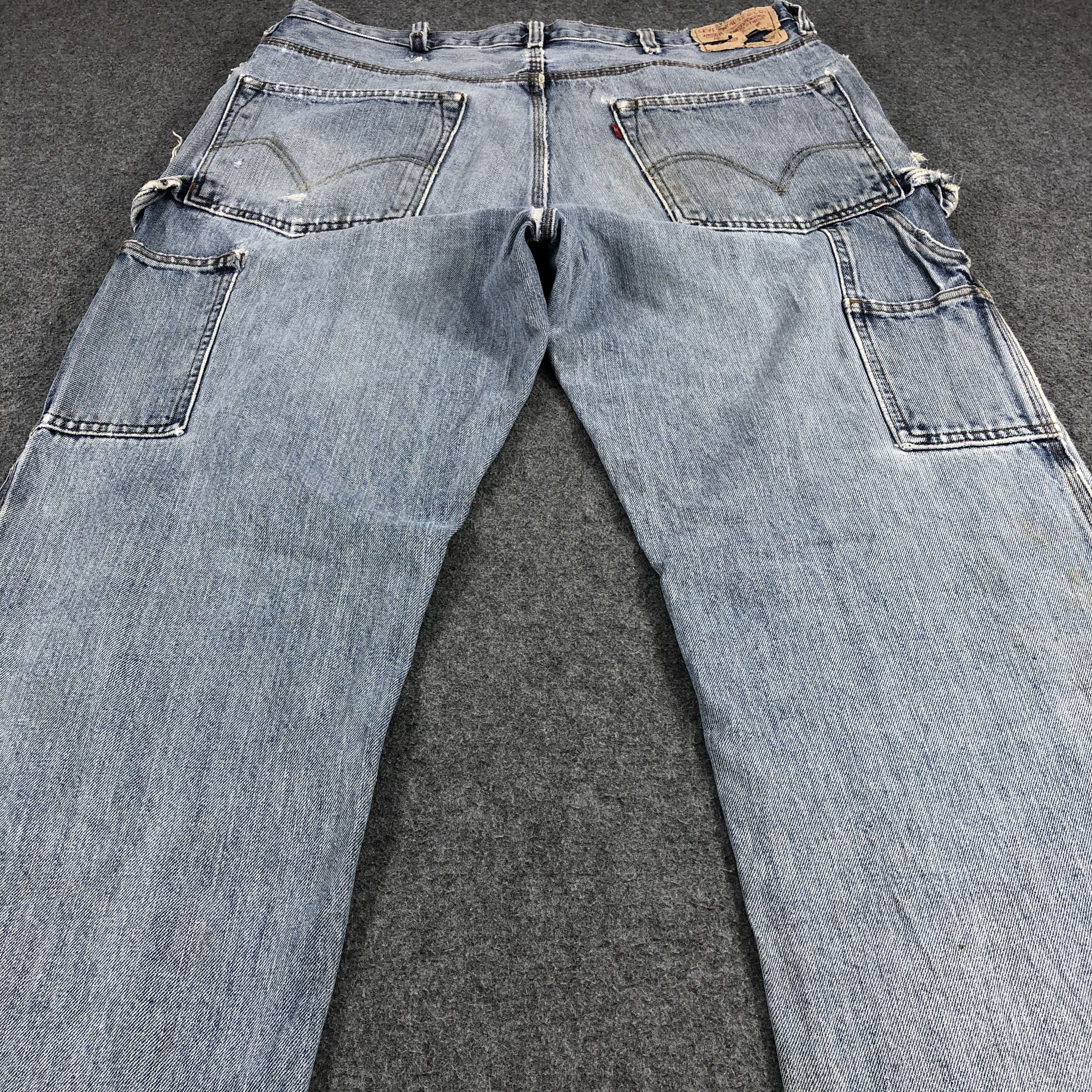 Levi's × Vintage Vintage Distress Levis 550 Carpenter Jeans-JM1146 Size US 38 / EU 54 - 4 Thumbnail