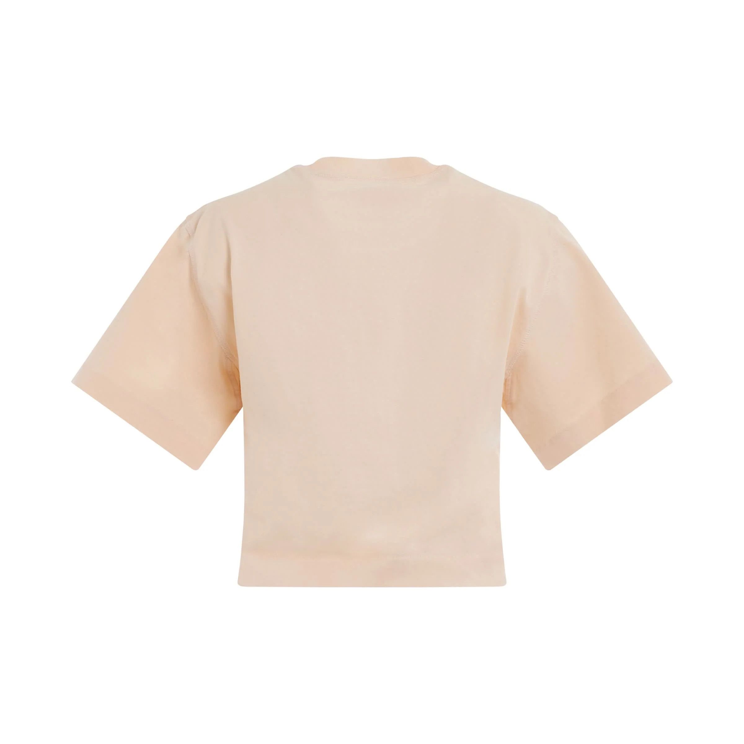 Off-White o1mle0425 Embr Baseball Logo Crop T-Shirt in Nude Size XS / US 0-2 / IT 36-38 - 4 Thumbnail