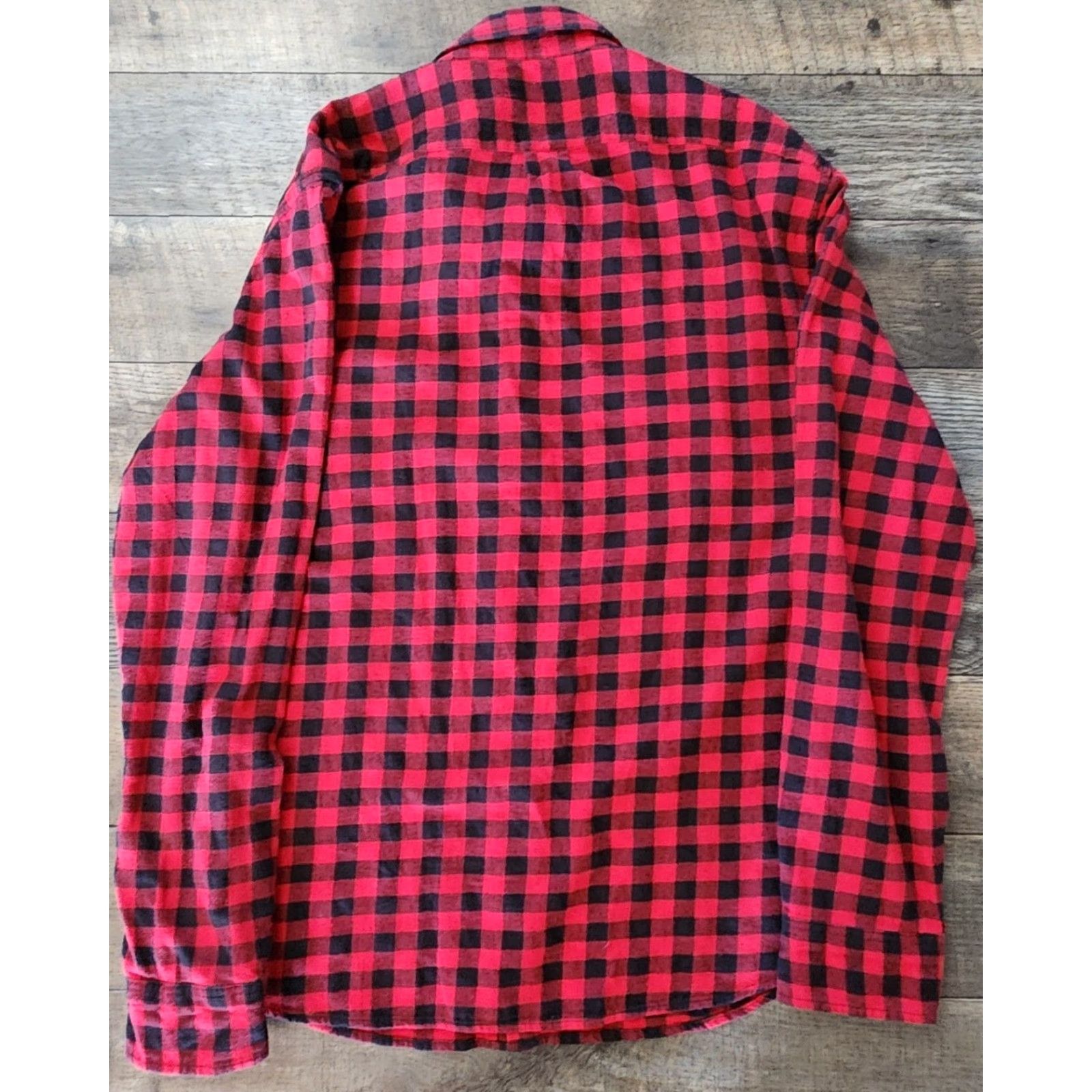 J.Crew VINTAGE J.CREW Plaid Flannel Shirt Long Sleeve XL Slim Fit Red Black Men Button-Up Shirt Size US XL / EU 56 / 4 - 2 Thumbnail