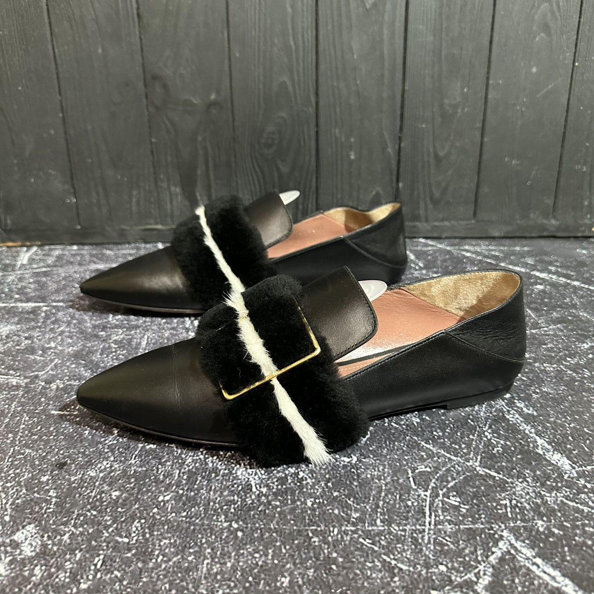 Bally BALLY HAMELIA - Women’s Leather/Fur Flats Mules 38.5 size Size US 8.5 / IT 38.5 - 5 Thumbnail