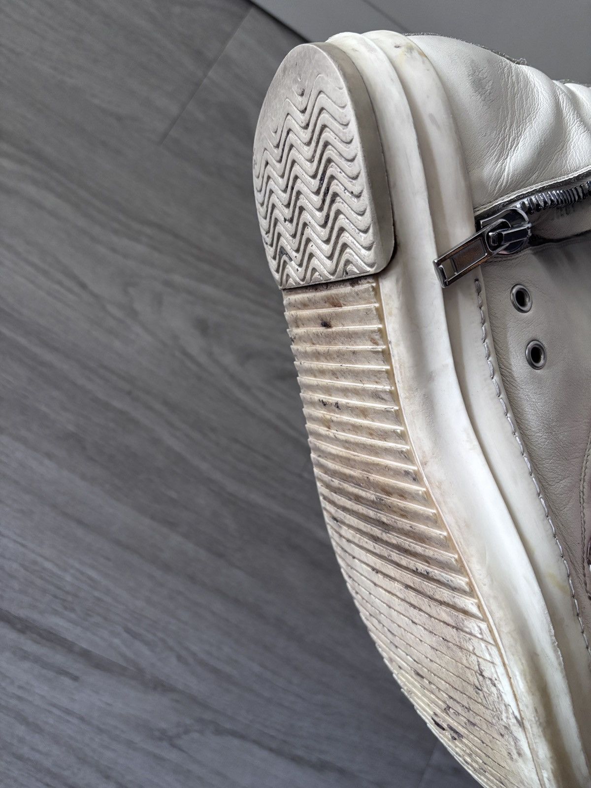 Rick Owens Mainline Ramone High Milk White Size US 8 / EU 41 - 7 Thumbnail