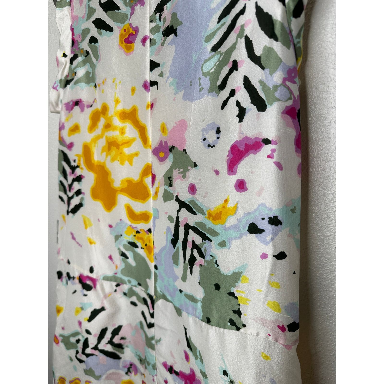 THAKOON Thakoon White Floral Sleeveless Silk Sheath Mini Dress 6 Size M / US 6-8 / IT 42-44 - 9 Thumbnail