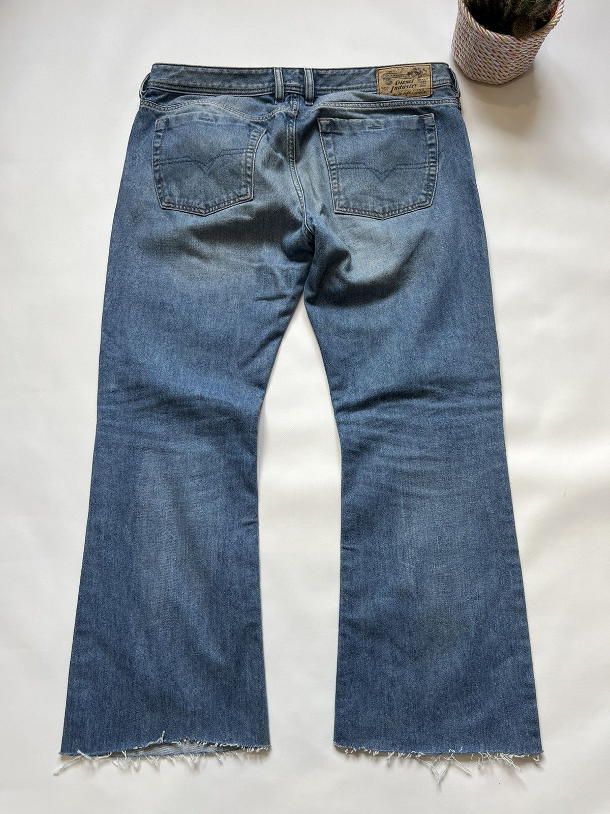 Vintage Diesel Blue Flared Denim Pants Jeans Wide