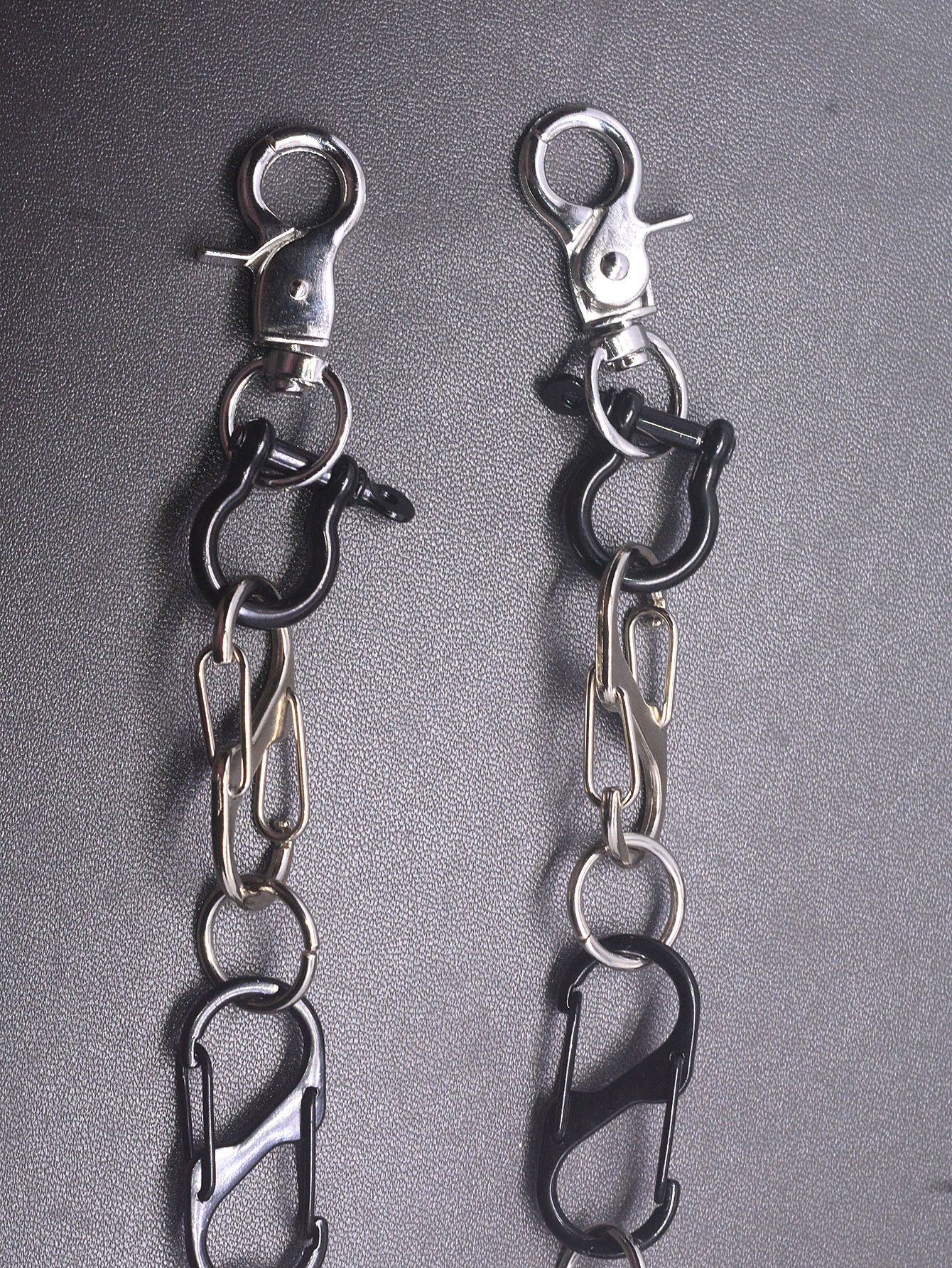 Japanese Brand × Jewelry 29-Inch Two-Tone Black Silver Pants Wallet Chain Size ONE SIZE - 4 Thumbnail