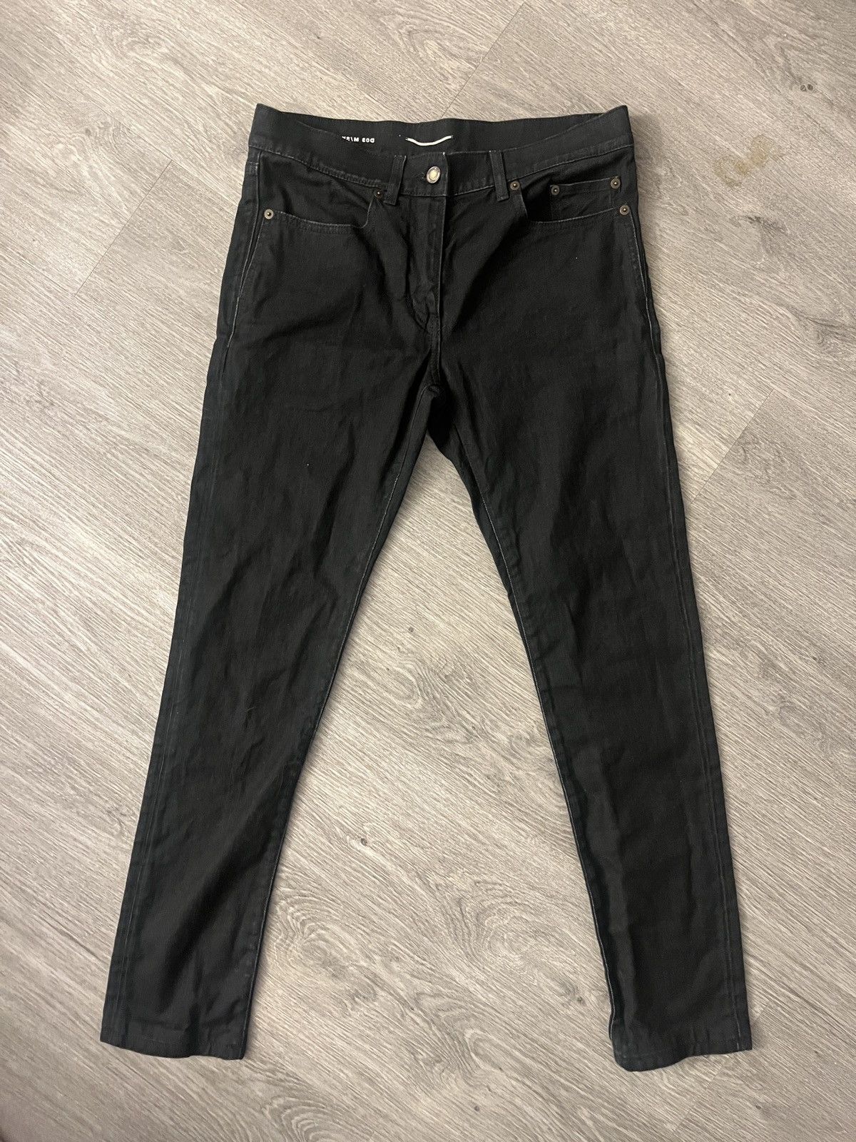 Yves Saint Laurent YSL Black Slim Designer Jeans Size 30" / US 8 / IT 44 - 1 Thumbnail
