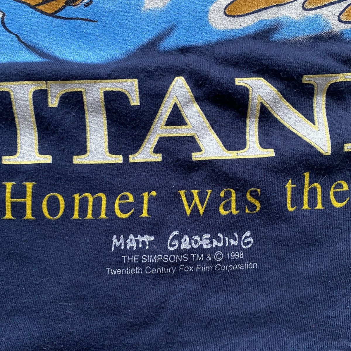 Cartoon Network VINTAGE 1998 THE SIMPSONS PARODY TITANIC HUMOR T SHIRT 178 Size US M / EU 48-50 / 2 - 2 Thumbnail