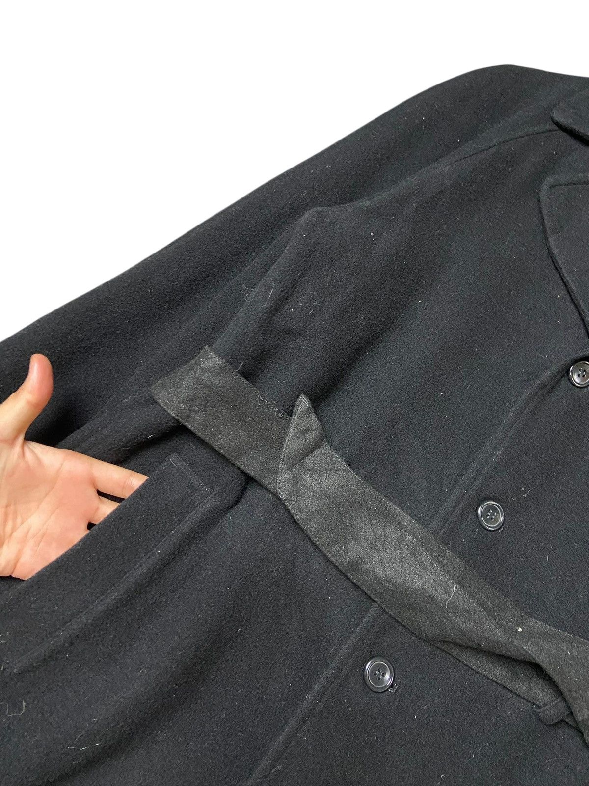 Y's Y’s x Yohji Yamamoto Long Wool Belted Coat (118) Size US XS / EU 42 / 0 - 3 Thumbnail