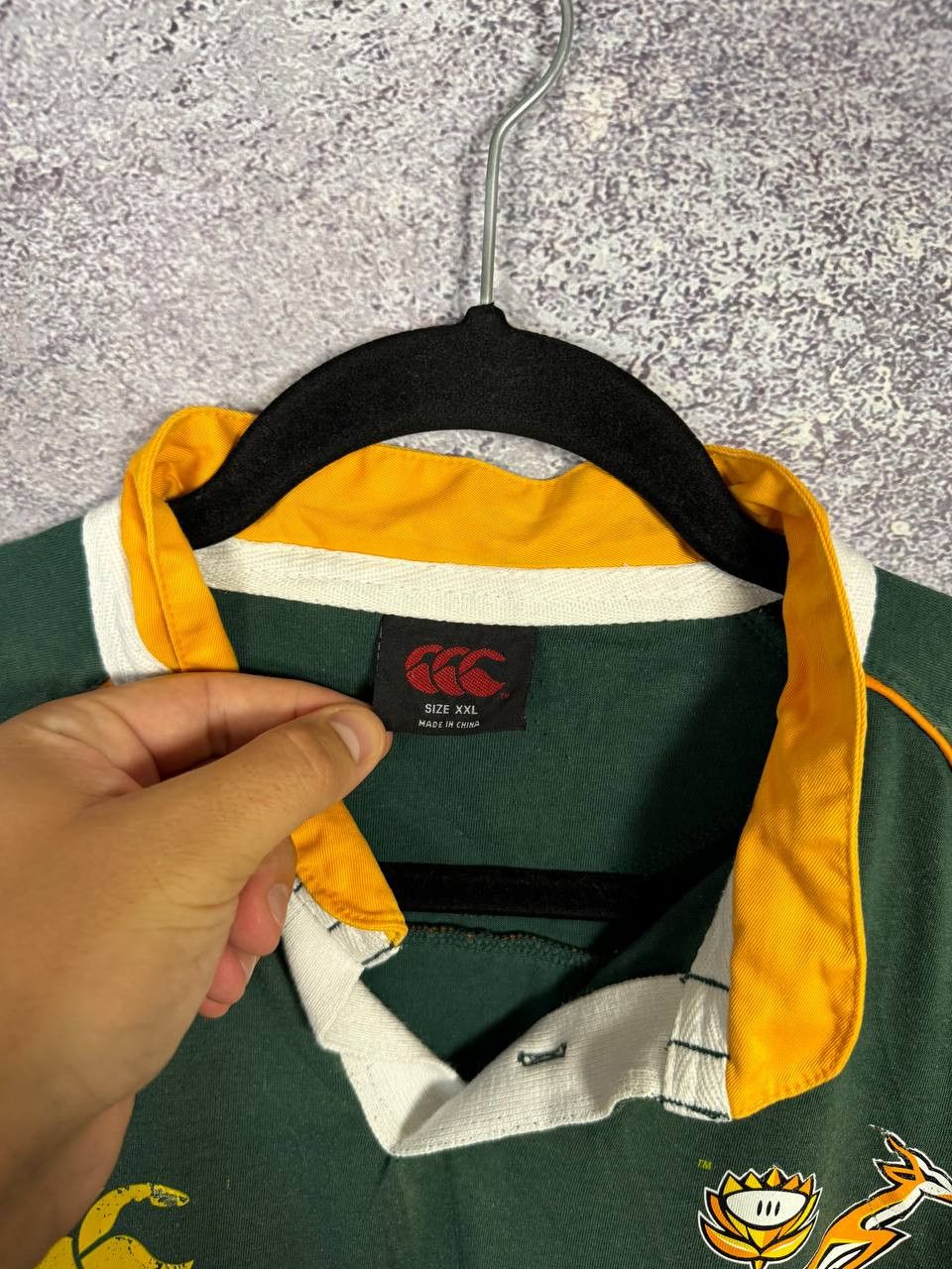Canterbury of New Zealand South Africa Canterbury Home Rugby Jersey 2007 Union Sasol Size US XXL / EU 58 / 5 - 11 Thumbnail
