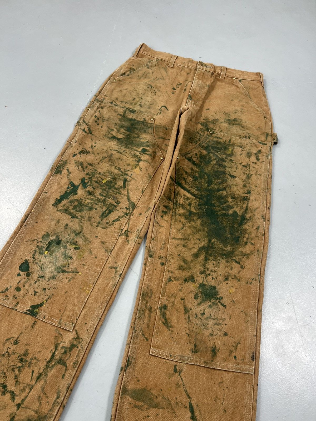 Carhartt Vintage carhartt B01 BRN painted double knee workwear Size US 30 / EU 46 - 3 Thumbnail