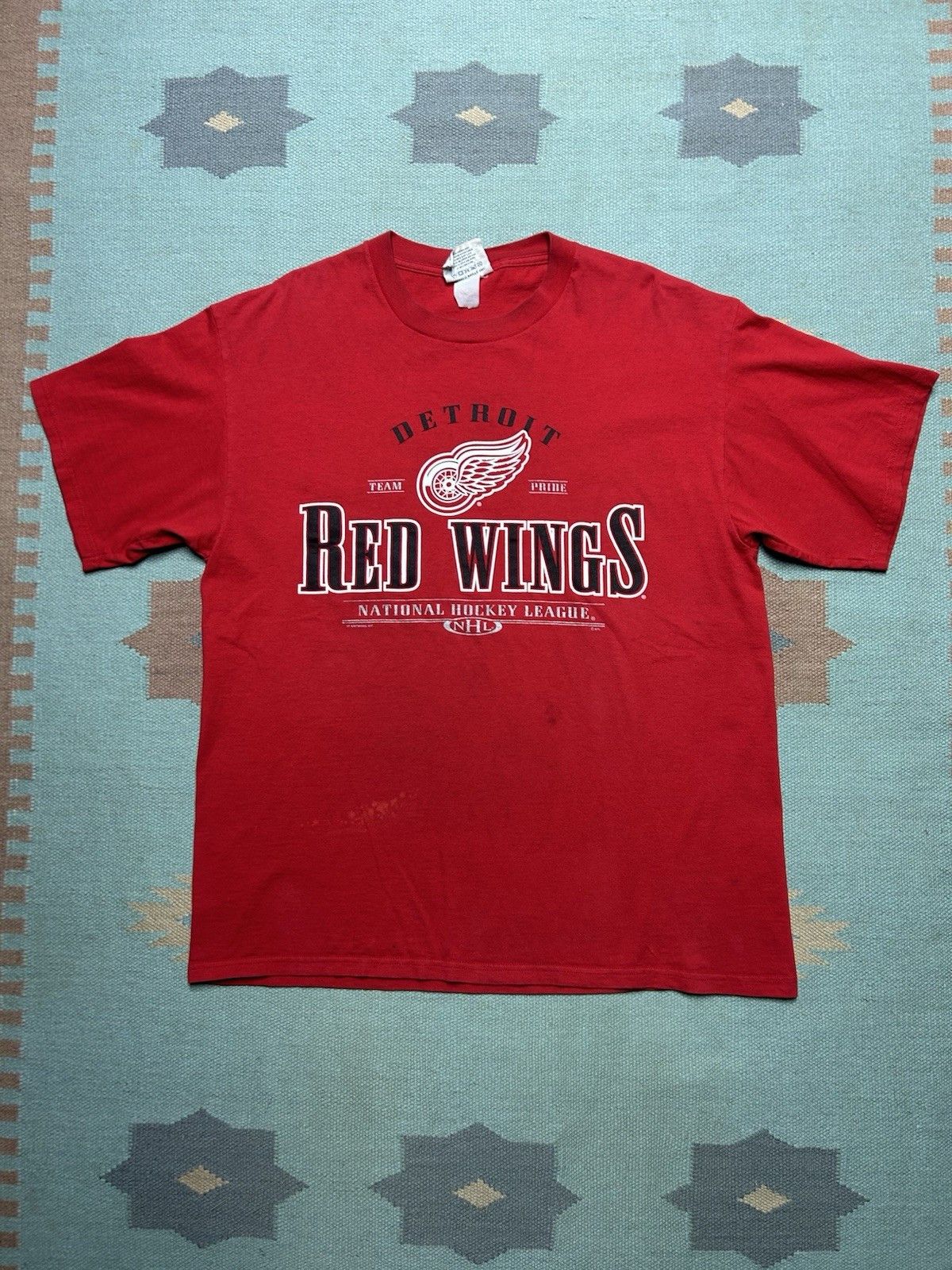 Vintage Vtg 90s t shirt Detroit red wings NHL hockey Lee sport XL Size US XL / EU 56 / 4 - 1 Thumbnail