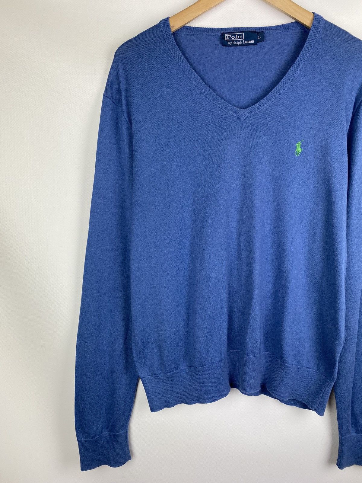 Vintage Polo by Ralph Lauren vintage men’s v neck sweater pullover Size US L / EU 52-54 / 3 - 2 Thumbnail
