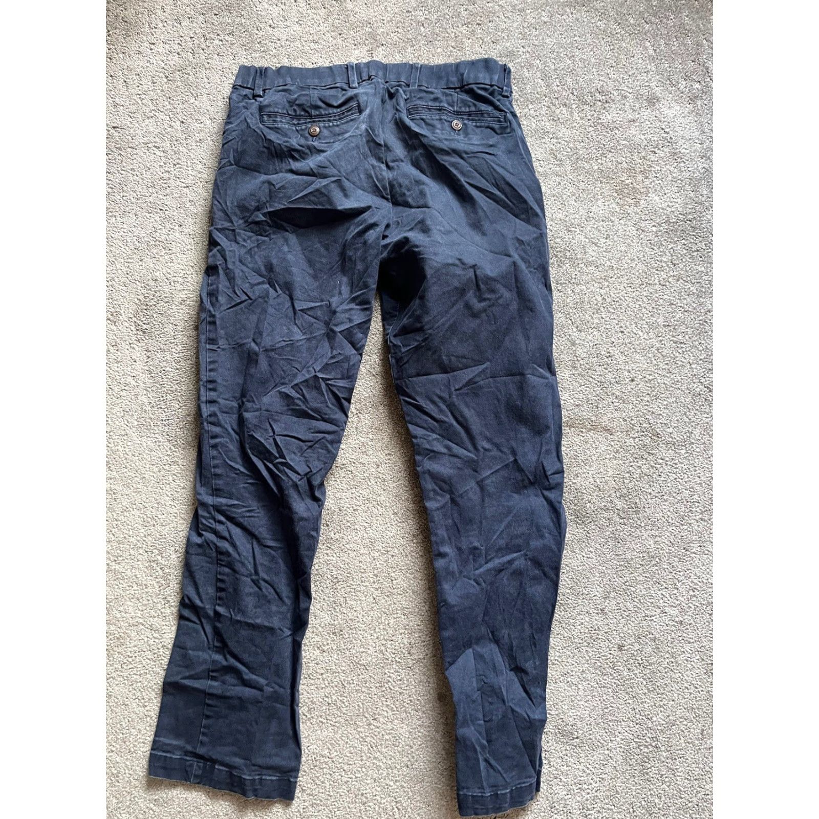 Gap VINTAGE GAP Chino Pants Mens Size 30x30 Navy Straight Fit 100% Cotton Distressed Size US 30 / EU 46 - 3 Thumbnail