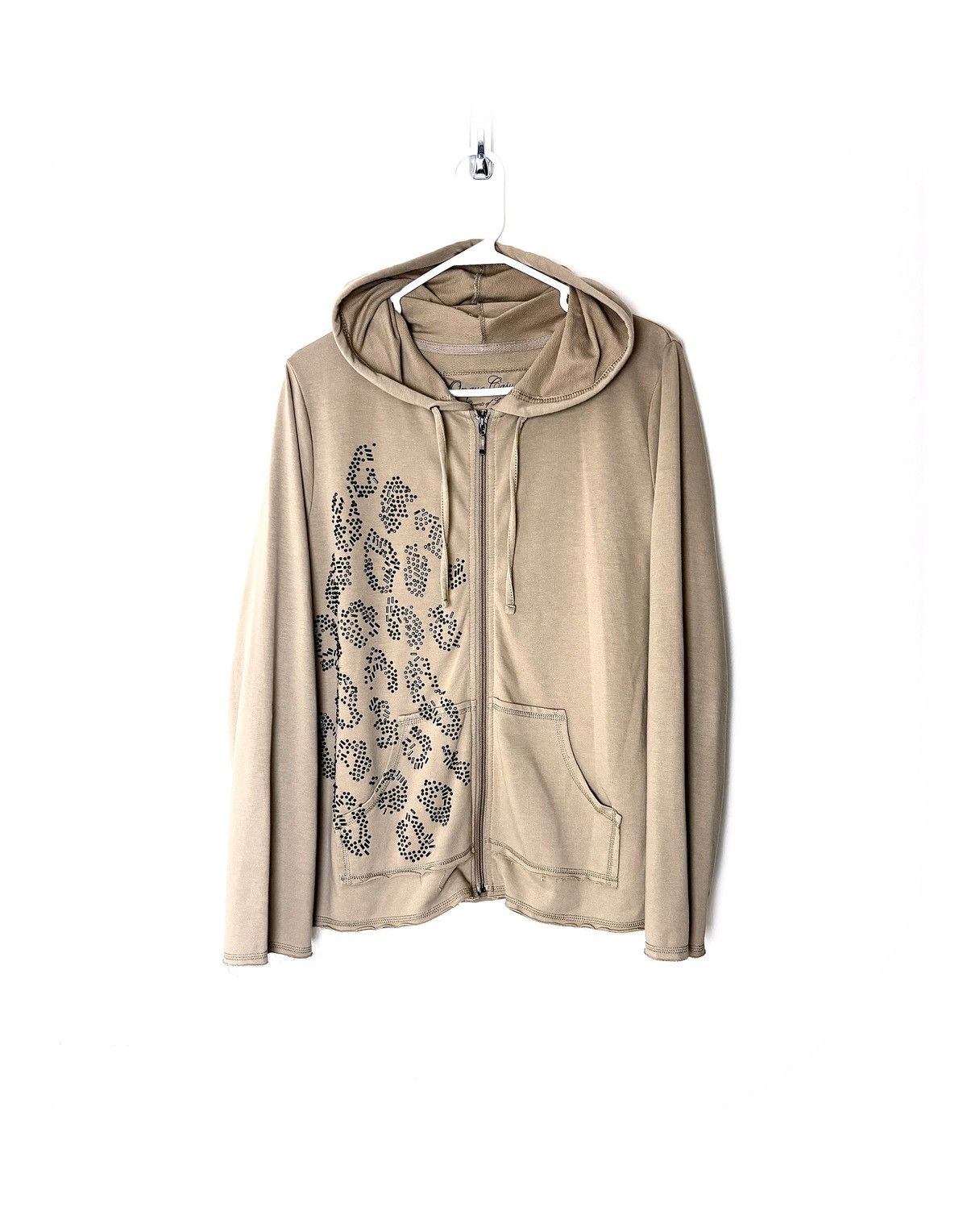 Japanese Brand Onque Casuals Rhinestone Leopard Zip Hoodie Size US M / EU 48-50 / 2 - 2 Thumbnail