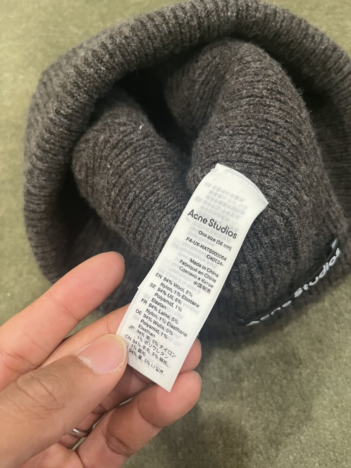 Acne Studios Acne studios grey brown ribbed beanie Size ONE SIZE - 6 Thumbnail